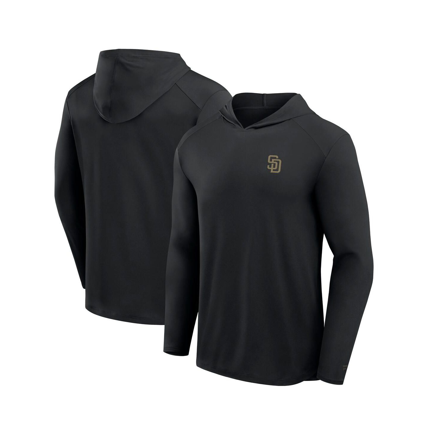 Мужское худи Fanatics Black San Diego Padres Front Office Power Mono Long Sleeve T-Shirt — фото 1
