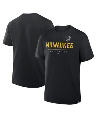 Fanatics - Men's Black Milwaukee Brewers Color Pop Legacy Clubhouse T-Shirt