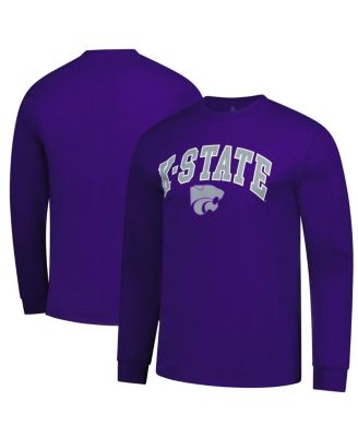 Fanatics Unlabeled - Men's Purple Kansas State Wildcats Logo Long Sleeve T-Shirt