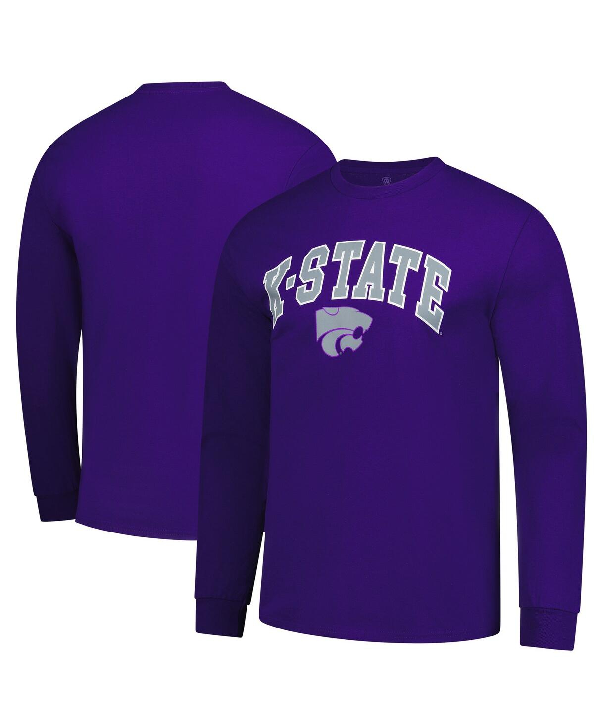 Men's Purple Kansas State Wildcats Logo Long Sleeve T-Shirt - Purple