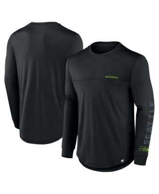 Fanatics - Men's Black Seattle Seahawks Blackout Long Sleeve T-Shirt