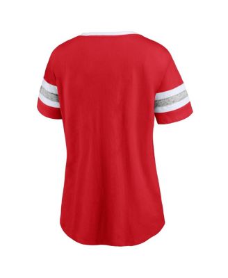 Women's Red Wisconsin Badgers Block Party T-Shirt