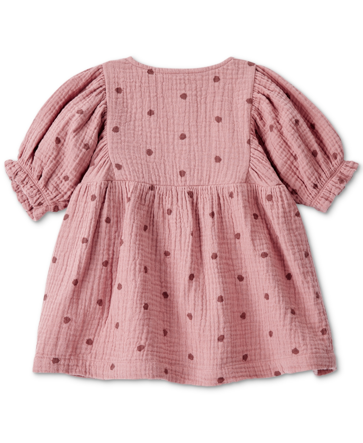 Carter's Baby Girls Acorn-print Short-sleeve Dress & Socks, 2 Piece Set In Pink