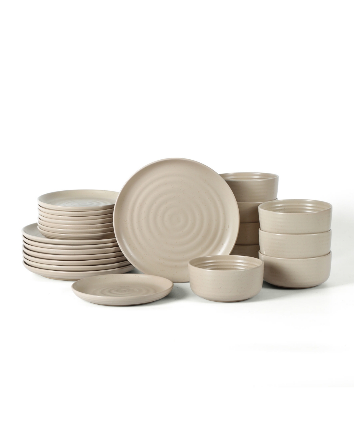 Ion 24 Pc. Dinnerware Set, Service for 8 - White Speckles