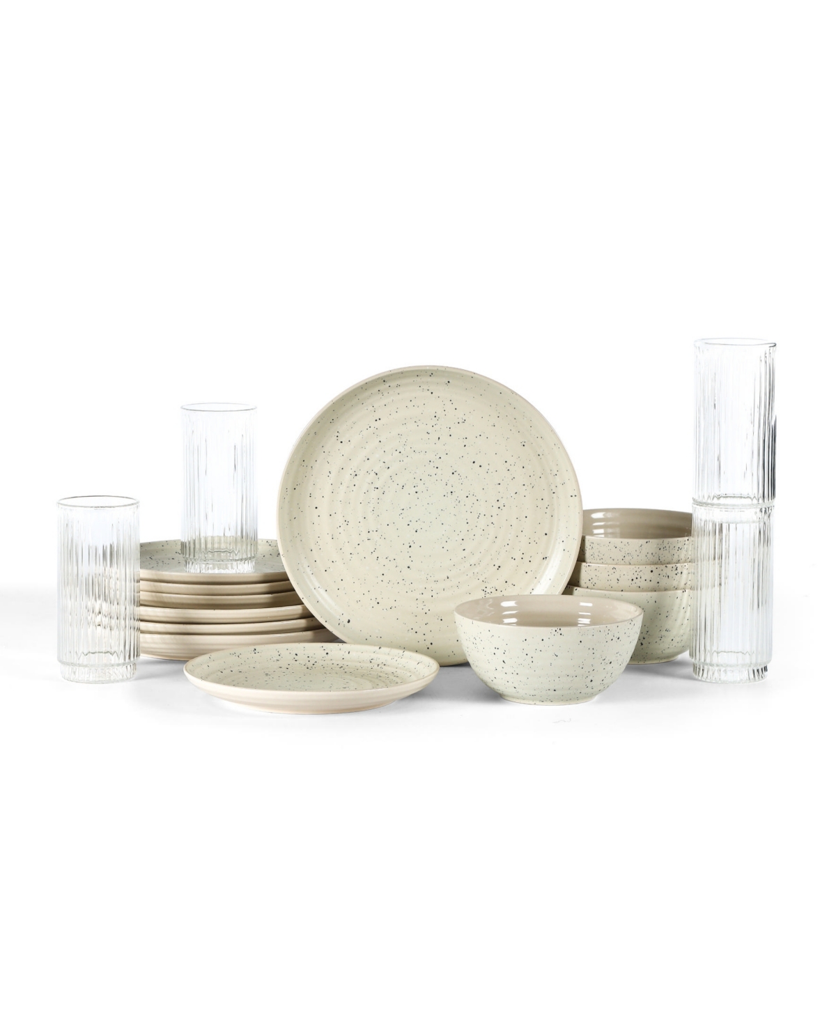 Dua 16 Pc. Dinnerware Set, Service for 4 - White