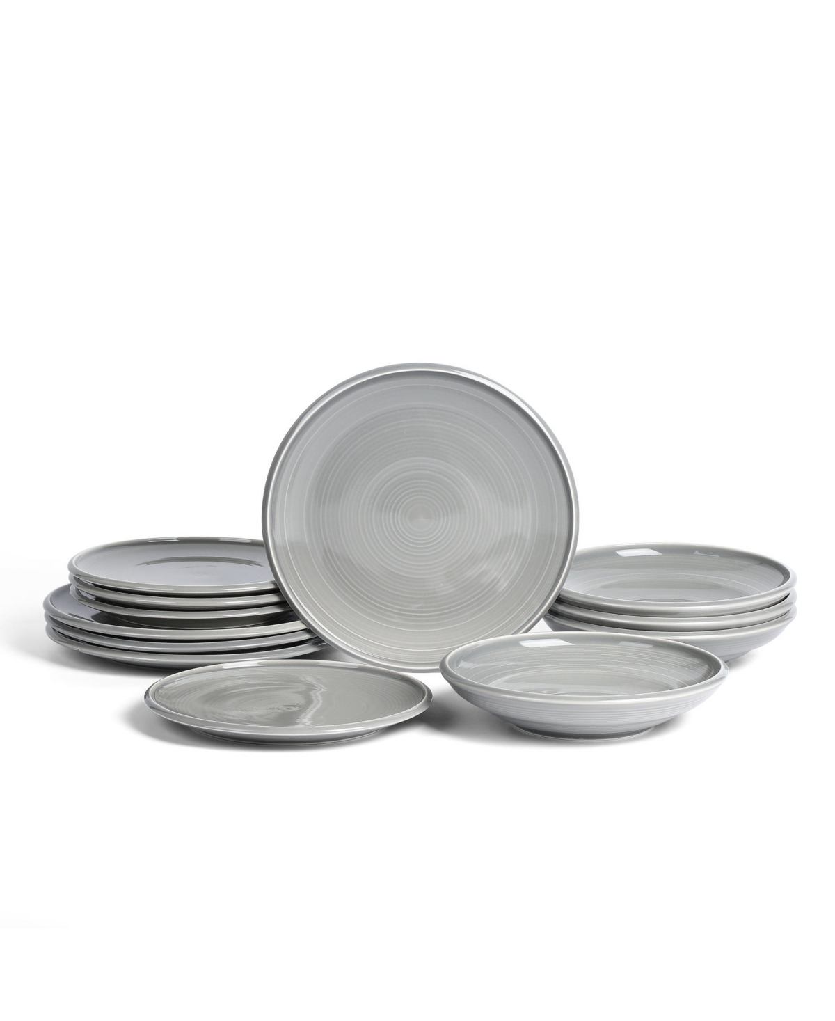 Harmony 12 Pc. Dinnerware Set, Service for 4 - Gray