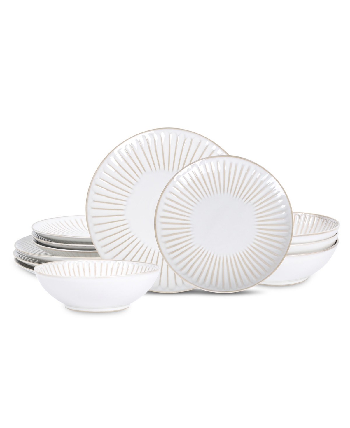 Linea 12 Pc. Dinnerware Set, Service for 4 - White