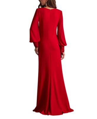 Women's Sahana Bishop Sleeve Plunge Gown