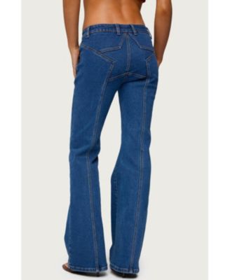 Women's Starrie Panel Stitch Low Rise Jeans