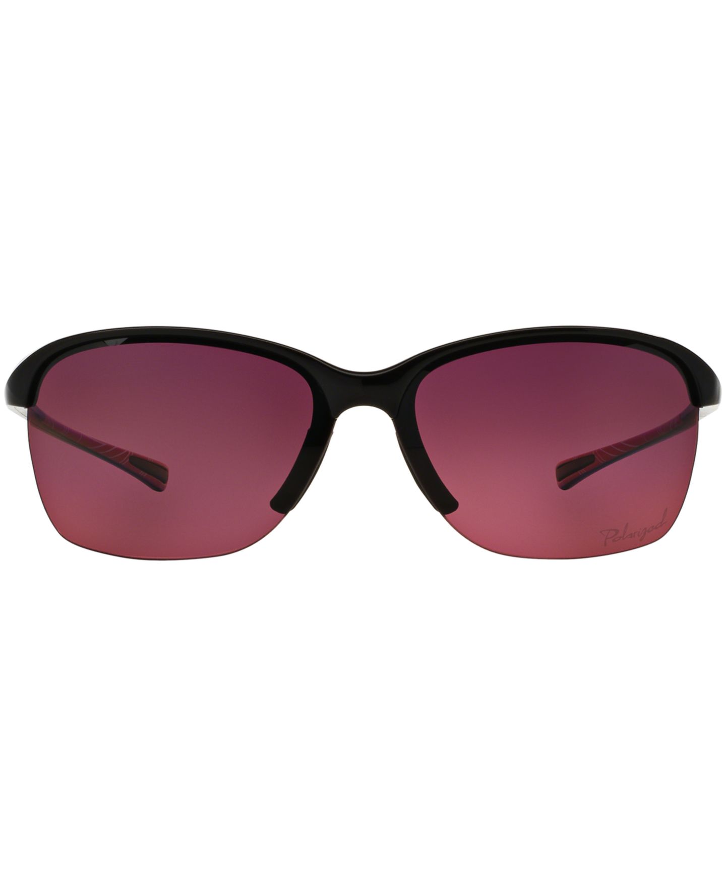 Женские солнцезащитные очки Oakley Unstoppable Polarized, OO9191, цвет: Чёрный блестящий / Розовый градиентный — фото 2