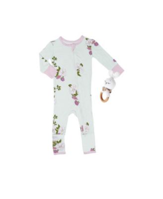 Baby Girls Grey by Everly Grey Convertible Romper Fitted Long Sleeve Pajama