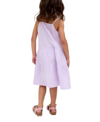 Little Girls Raffya Camilla Tiered Lace Insert Dress