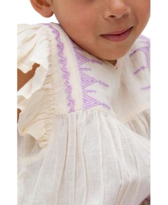 Mariana Flutter Sleeve Embroidered Blouse