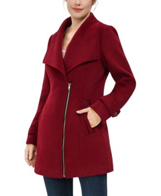 Women's Kinsley Wool Blend Zip Front Walking Coat