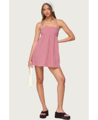 Women's Rina Gingham Halter Mini Dress