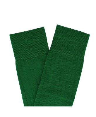 Men's Jasper Mercerized Cotton Ribbed Mid-Calf Solid Color Socks