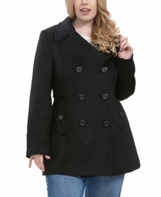 Plus Size Riley Wool Blend Pea Coat
