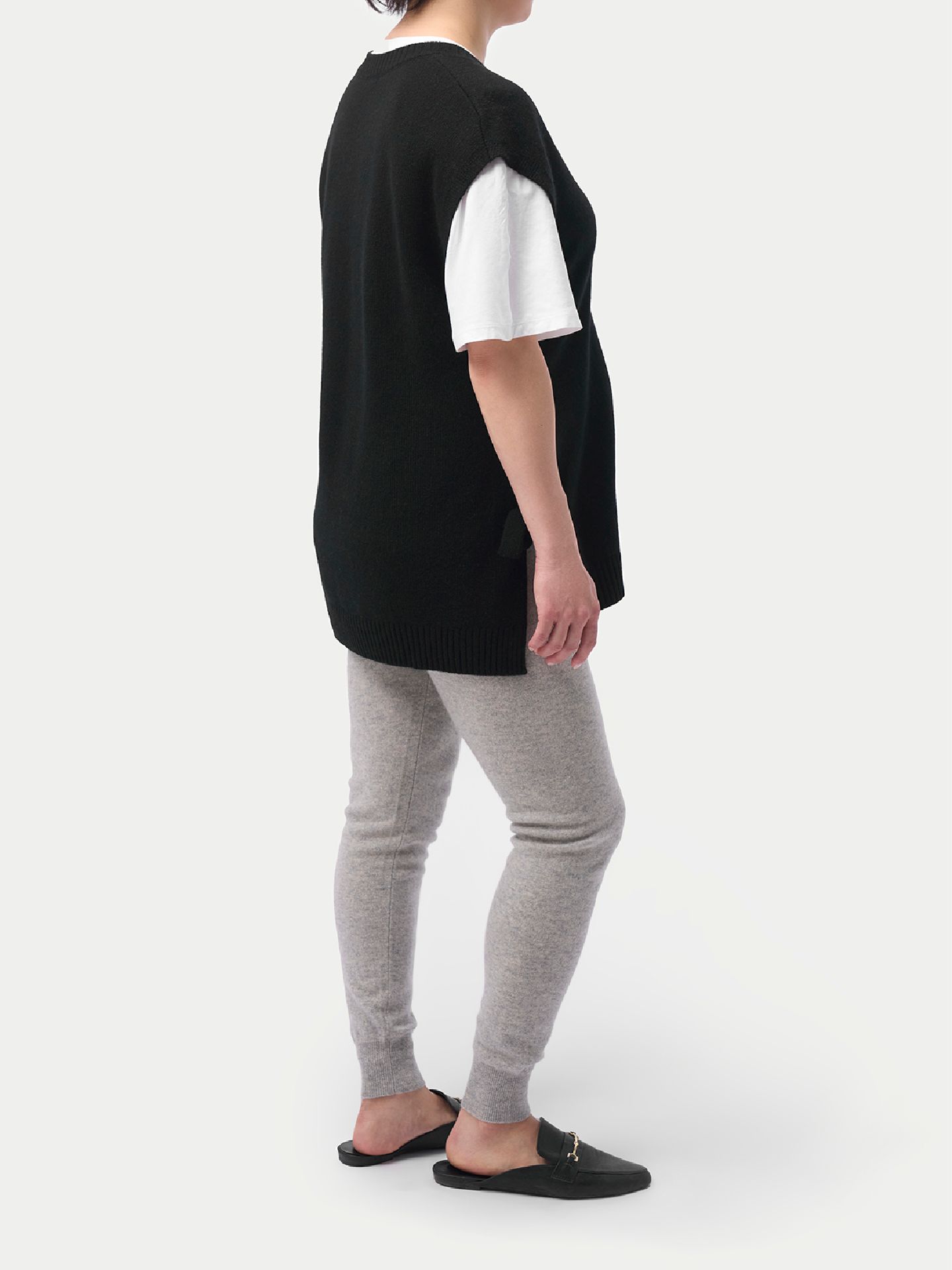 Женские брюки Gobi Cashmere Maternity Over Bump Cashmere Knit, цвет: Серый — фото 5