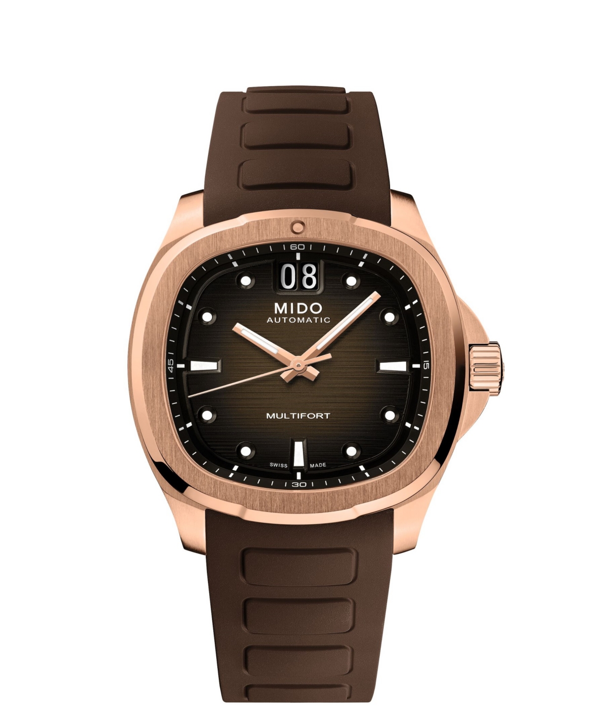 Unisex Multifort Brown Swiss Automatic Watch, 40mm - Brown