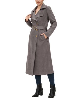 Women's Natalia Faux Suede Trench Coat