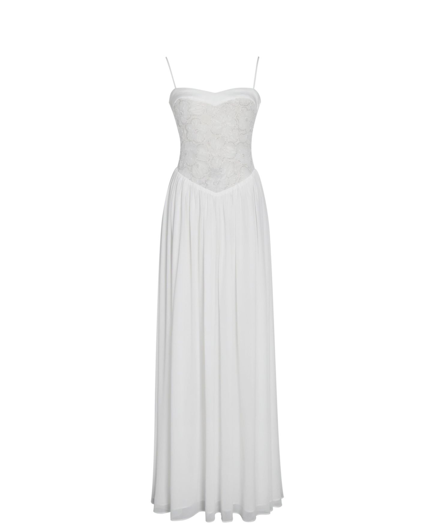 Женское платье Miss Circle Ucille White Embroidered Chiffon Maxi, цвет: Белый — фото 8