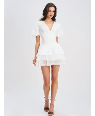 Women's Caitlyn Bubble Sleeve Layered Mini Corset Dress