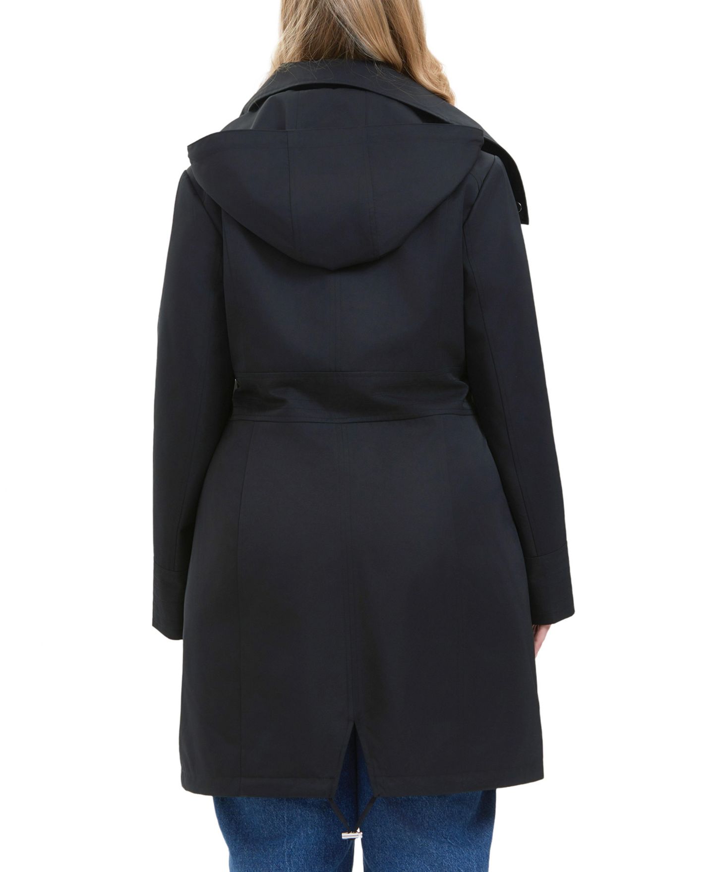 Женское пальто BGSD Plus Size Camila Water Resistant Hooded Anorak, цвет: Чёрный — фото 5