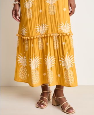 Women's Pineapple-Print Maxi Dress, Macy's Exclusive - | Alix Friedberg Capsule Collection