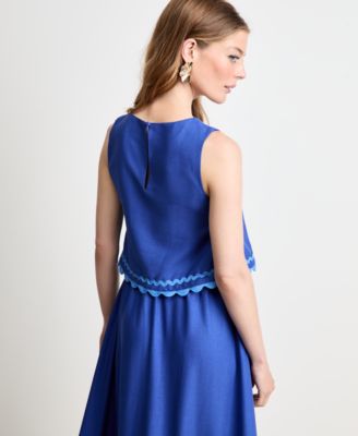 Women's Ric Rac Appliqu&eacute; Top, Macy's Exclusive - | Alix Friedberg Capsule Collection