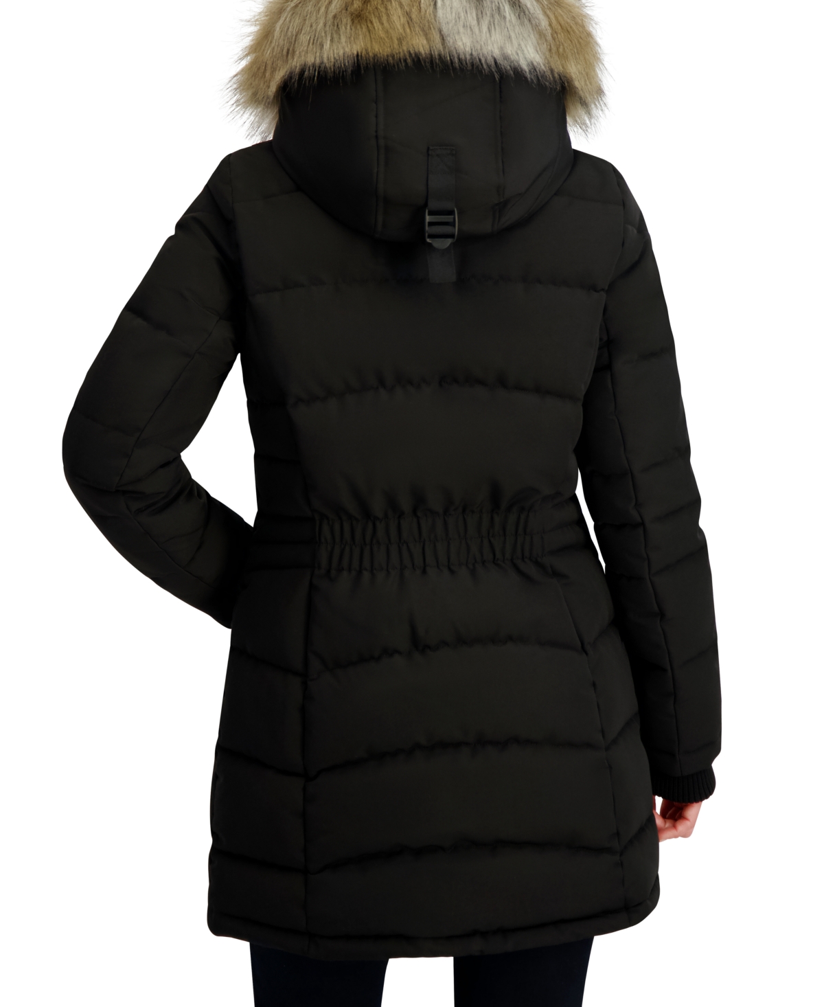 Nautica Women's Hooded Puffer Coat In Black