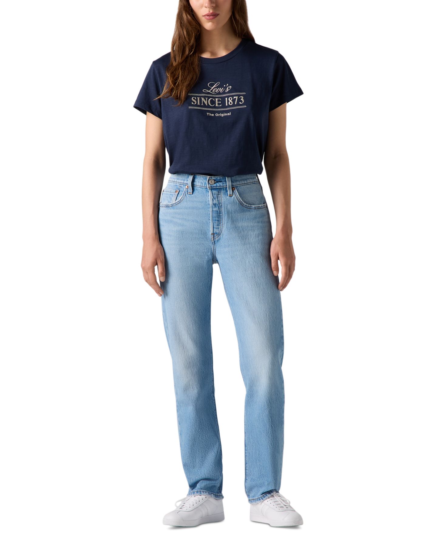 Женские джинсы Levi's 501 Original-Fit Straight-Leg, цвет: Believe Not — фото 1