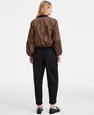 Women's High-Rise Utility Barrel-Leg Ankle Pants, Macy's Exclusive 