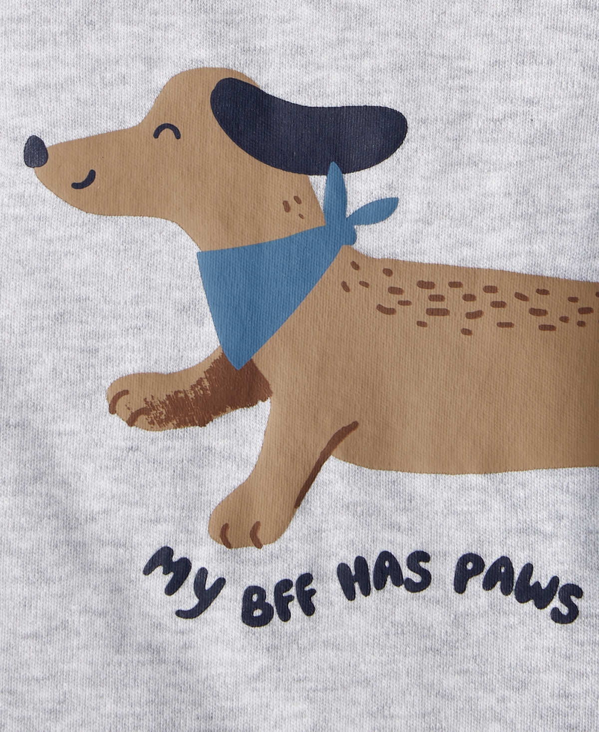 First Impressions Baby Boys Long-sleeve Bff Paw Graphic T-shirt, Exclusively At Macy's In Gray