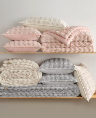 Ugg Denai Faux Fur Reversible Comforter Set In Pink
