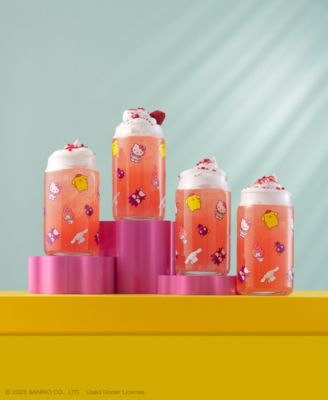 Hello Kitty Friends Character Toss Can Drinking Glasses, Set of 4