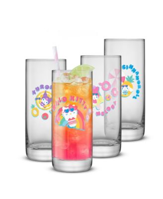 Hello Kitty Friends Summer Drinking Glasses, Set of 4