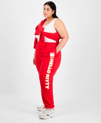 Trendy Plus Size Hello Kitty Holiday Sweatpants