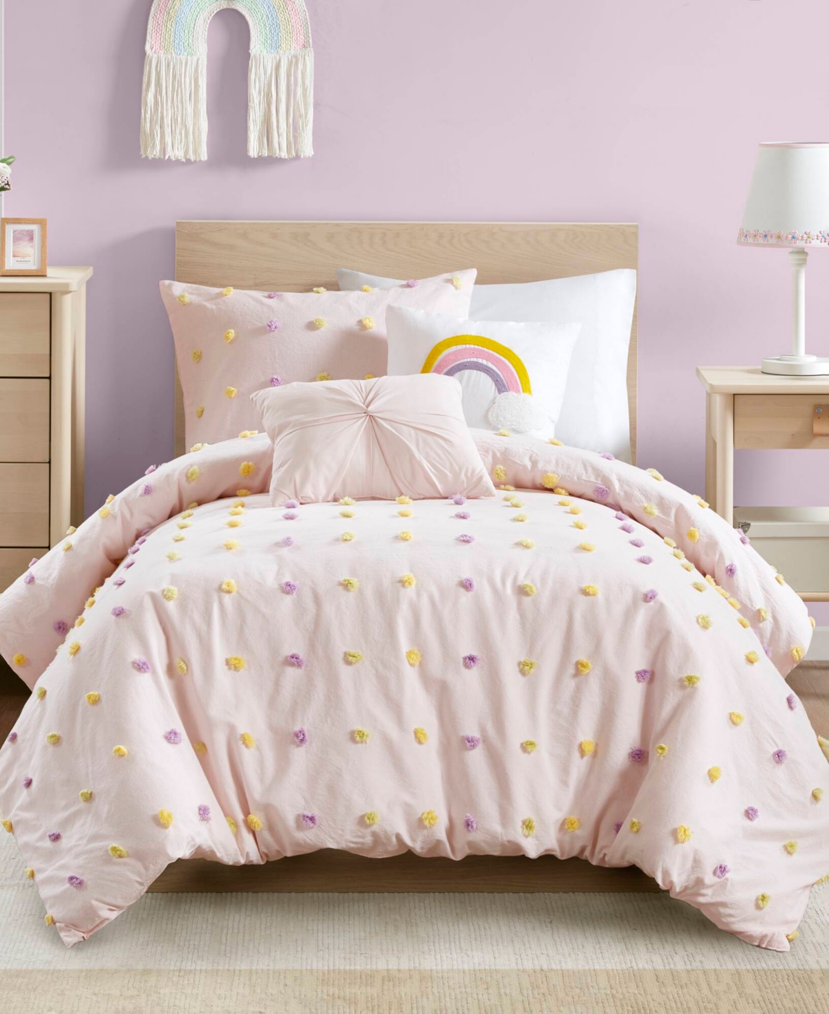 Intelligent Design Callie Pom Pom 4-pc. Comforter Set, Twin/twin Xl In Multi