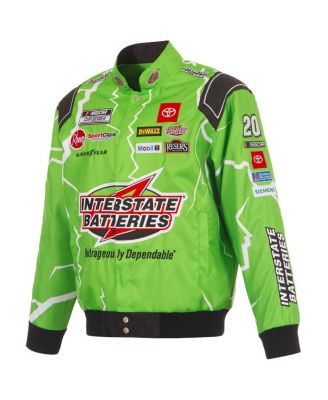 Men's Green Christopher Bell Interstate Batteries Full-Snap Twill Uniform Jacket