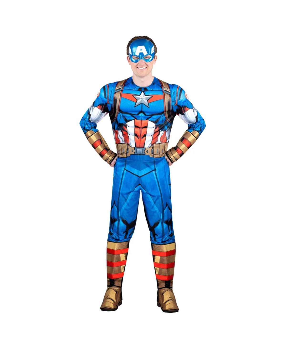 Men's Captain America Costume - Red, White