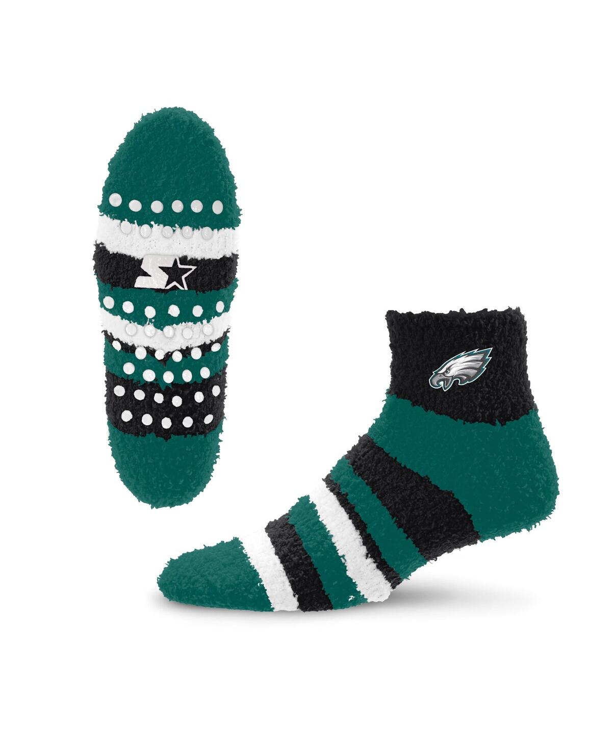 Starter Men's And Women's Philadelphia Eagles Cozy Stripe Socks In Black