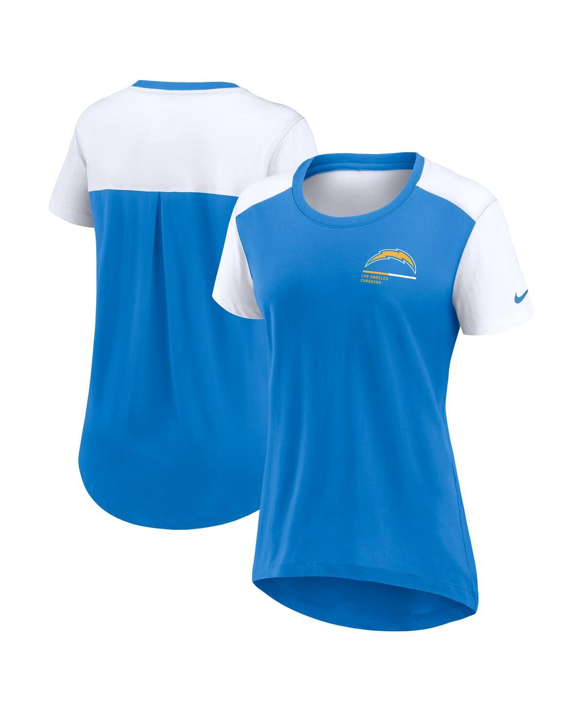 Nike Women's Powder Blue Los Angeles Chargers Performance Fashion T-shirt In Blue