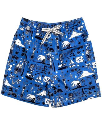 Big Boys and Girls Carolina Blue North Carolina Tar Heels Luau Swim Trunks