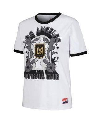 Women's by New Era White LAFC Throwback Ringer T-Shirt