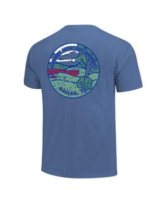 Men's and Women's Royal SMU Mustangs Scenic Comfort Colors T-Shirt