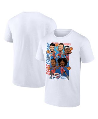 Fanatics - Men's White Oklahoma City Thunder 2025 NBA Finals Champions Big Tall Caricature Roster T-Shirt
