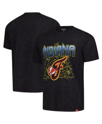 Sportiqe - Men's and Women's Black Indiana Fever Rock Roll Collection Angus Mineral Wash T-Shirt