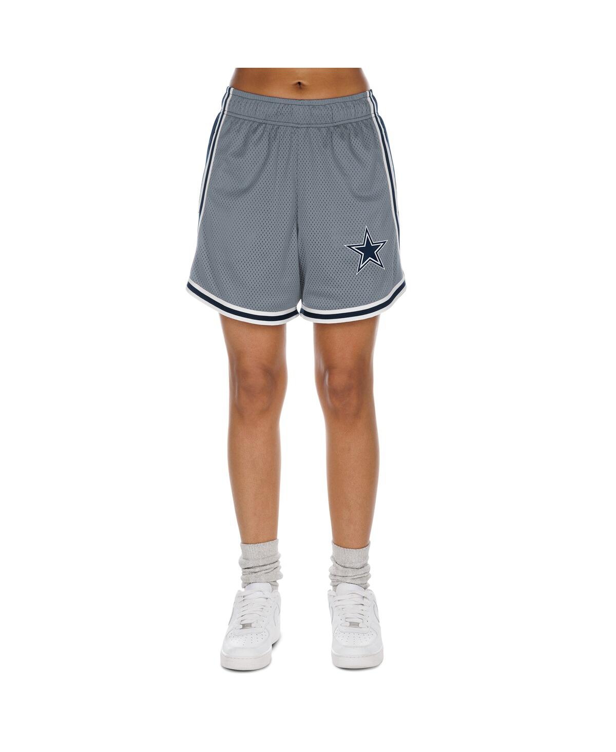 Women's Silver/Navy Dallas Cowboys Sport Classics Mesh Shorts - Silver, Navy