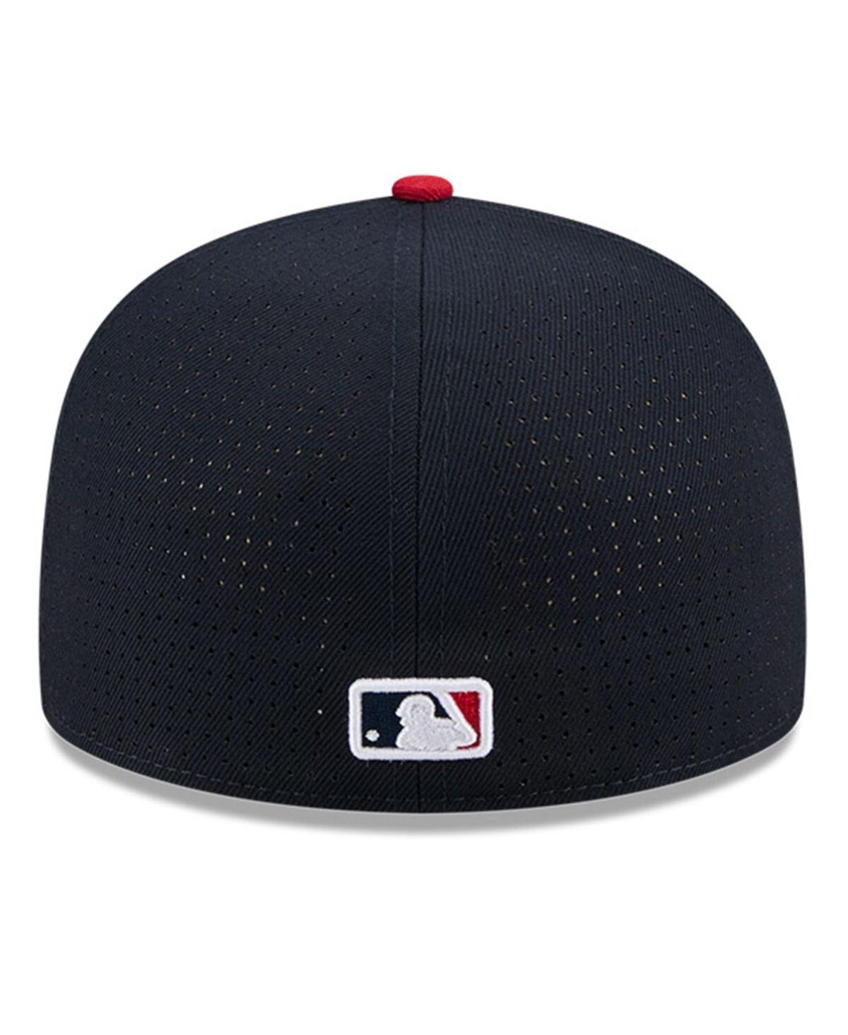 New Era Men's Navy/red Texas Rangers 2025 Mlb All-star Game Workout Side Patch 59fifty Fitted Hat In Blue