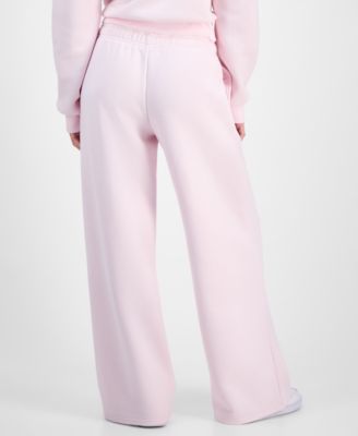 Juniors' Fleece Wide-Leg Sweatpants